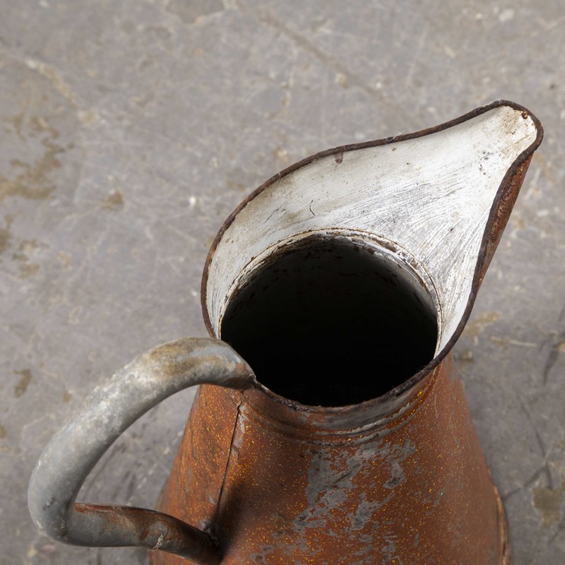 1950's Galvanised Large Tin Pitcher - Earth Red-merchant-found-1049a-main-637499254525577363.jpg