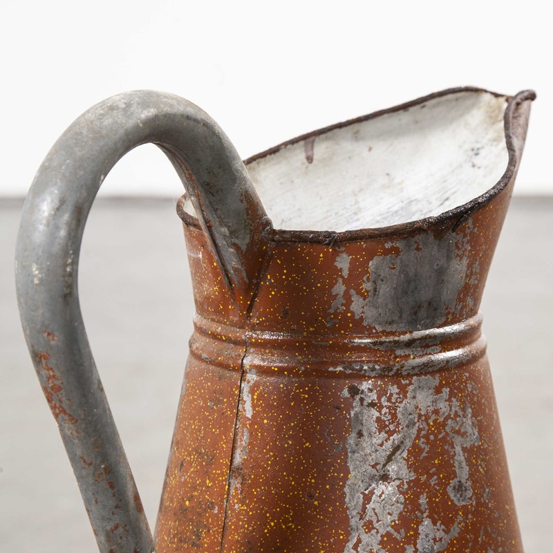 1950's Galvanised Large Tin Pitcher - Earth Red-merchant-found-1049e-main-637499254621826493.jpg