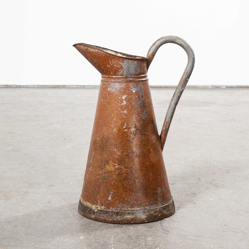 1950's Galvanised Large Tin Pitcher - Earth Red-merchant-found-1049y-main-637499254327921691.jpg