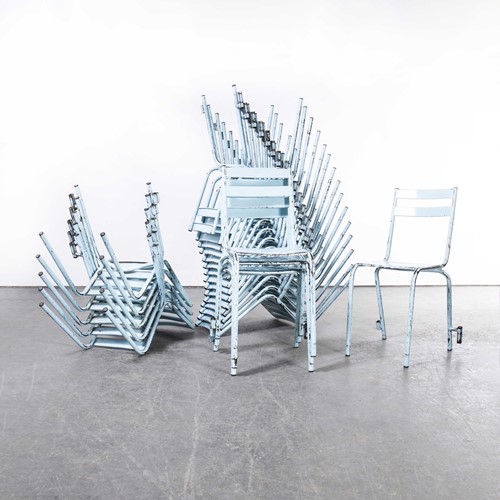 1950’s ArtProg Sky Blue Metal Chairs – Various Qty