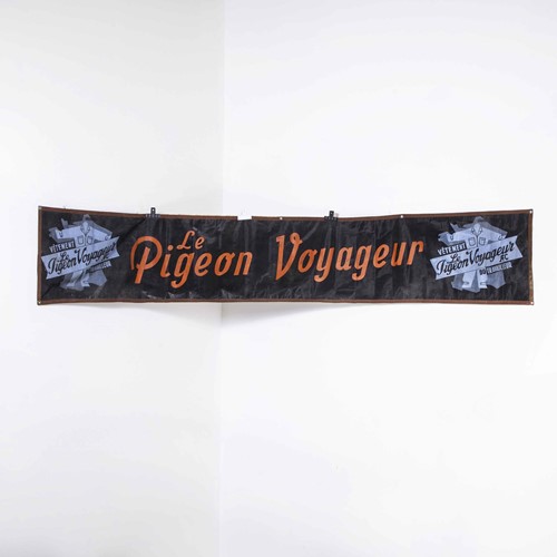 1950's Canvas Advertising Banner - Pigeon Voyageur