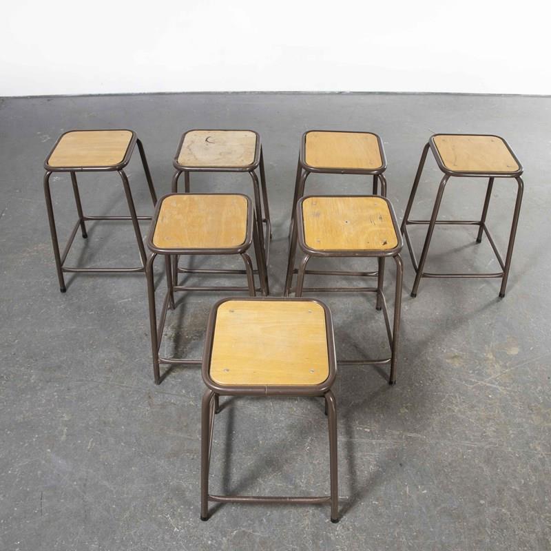 1970'S French Chocolate Brown Laboratory Stools - Set Of Seven-merchant-found-13087d-main-638139476012986467.jpg