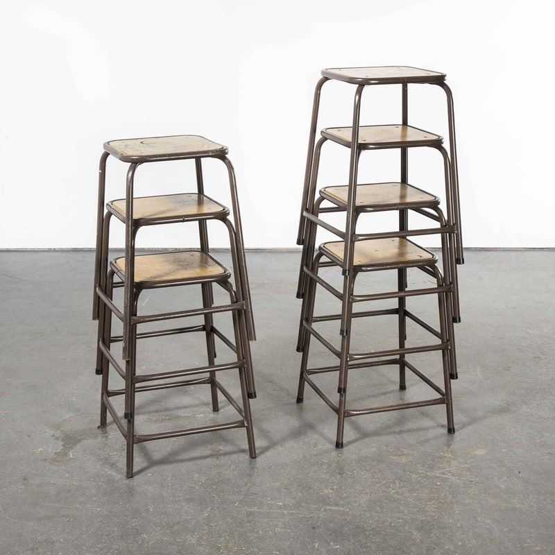 1970'S French Chocolate Brown Laboratory Stools - Set Of Seven-merchant-found-13087y-main-638139475732179556.jpg