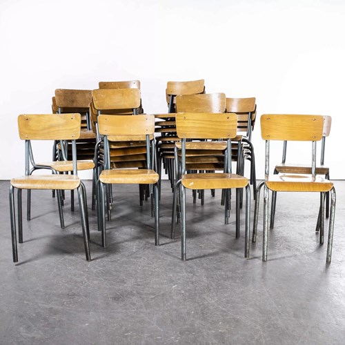 1950'S French Mullca Stacking Dining Chair - Aqua Model 511