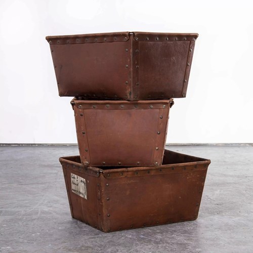  1950'S Original French Suroy Small Storage Tote