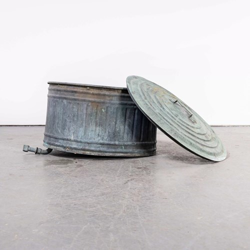 1940'S French Brewers Copper Plated Barrel