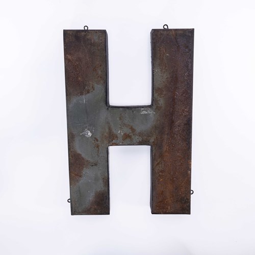 1950’S French Zinc Letters – Letter H