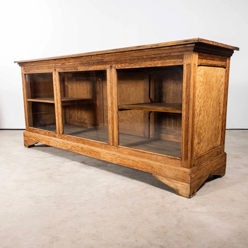 1930'S French Pine Shop Counter - Glass Fronted