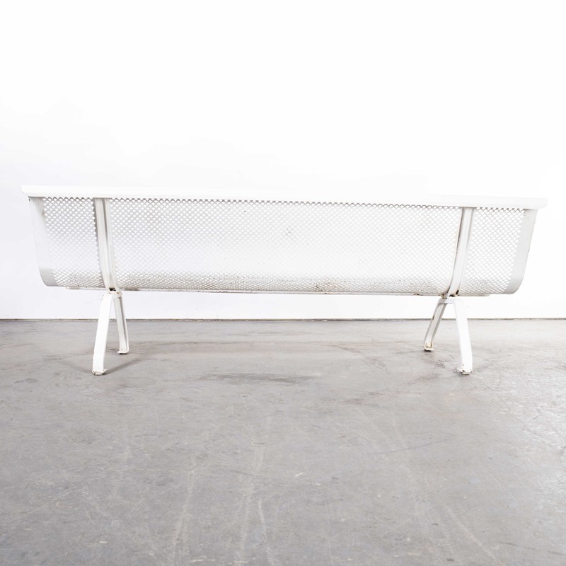 1960's French White Perforated Steel Outdoor Bench-merchant-found-1648d-main-637844004414925144.jpg