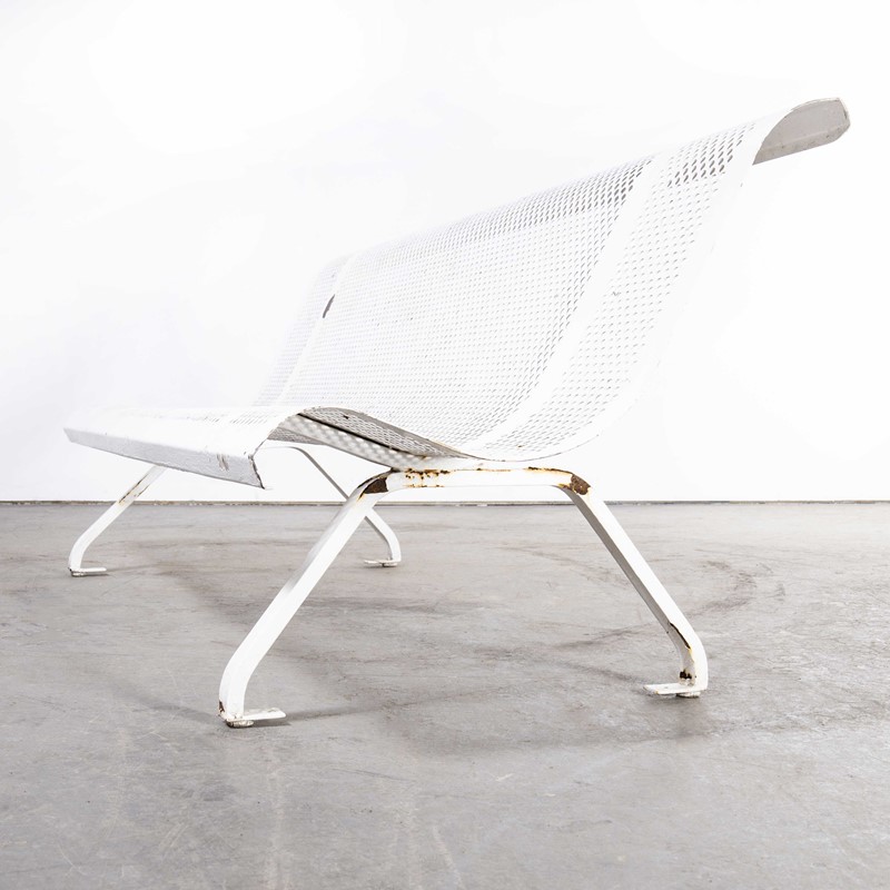 1960's French White Perforated Steel Outdoor Bench-merchant-found-1648y-main-637844004075004044.jpg