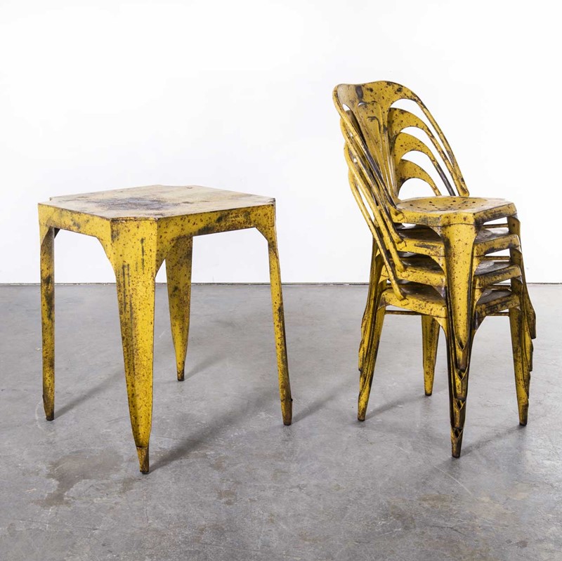 1950's French Multipl's Table Chair Set - Yellow-merchant-found-1651c-main-637915222935888579.jpg