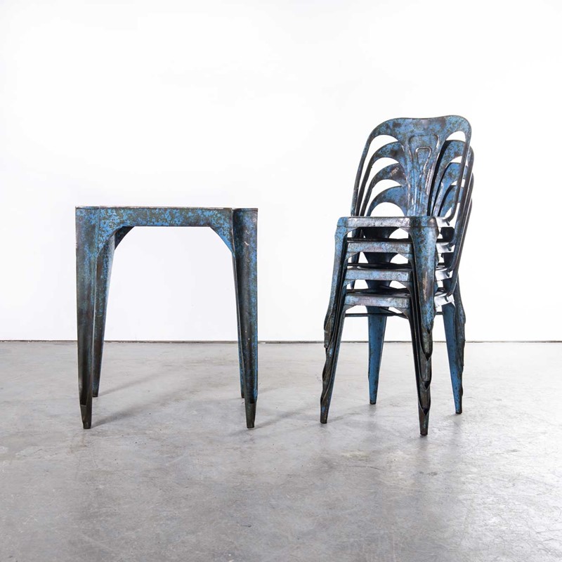 1950's  French Multipl's Table Chair Set - Blue-merchant-found-1652g-main-637915223845091518.jpg