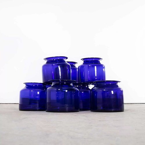 Cobalt Blue Glass Jars - Mouthblown