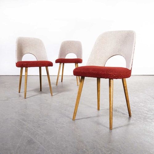 1960'S Upholstered Dining Chairs - Set Of Three 