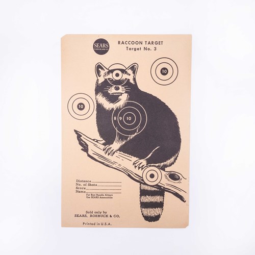 1950'S American Racoon Shooting Target