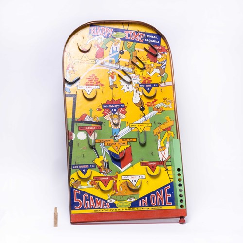 Rare American Mid Century Happi Time Pinball Game - Bagatelle