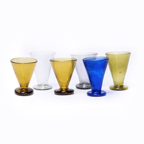 Contemporary Moroccan Conical Glasses - Set Of Six