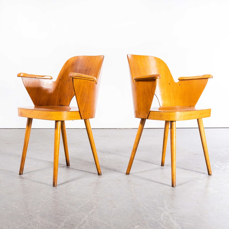 1950'S Honey Beech Arm Chair - Oswald Haerdtl Model 515 - Pair (2454)-merchant-found-2454b-main-638186135021265720.jpg
