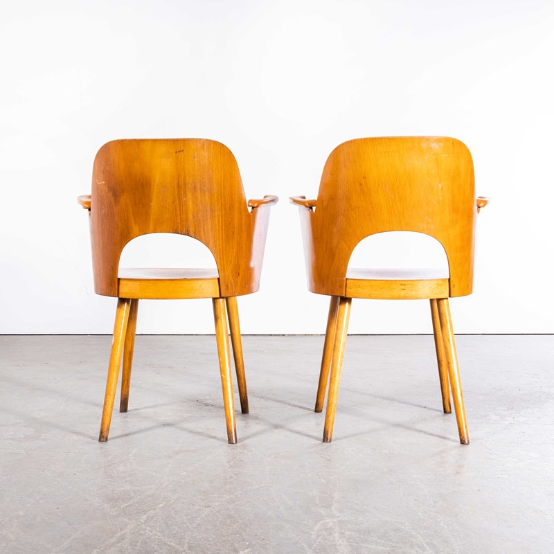 1950'S Honey Beech Arm Chair - Oswald Haerdtl Model 515 - Pair (2454)-merchant-found-2454g-main-638186134929704181.jpg