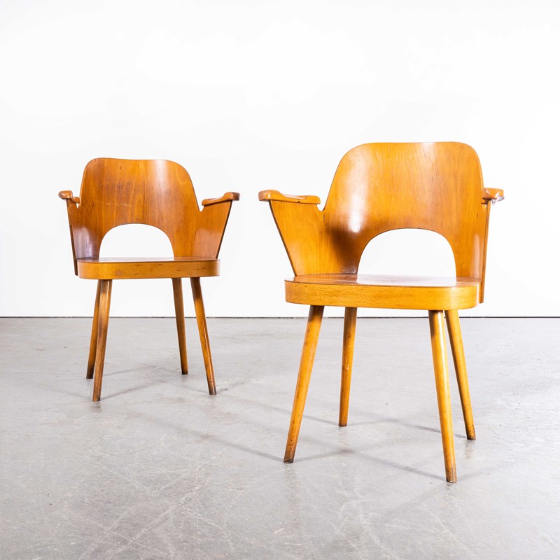 1950'S Honey Beech Arm Chair - Oswald Haerdtl Model 515 - Pair (2454)-merchant-found-2454y-main-638186134530334030.jpg