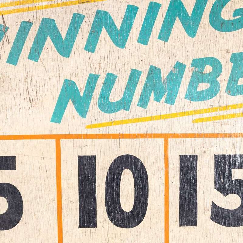1950'S Original Winning Numbers Large Fairground Sign-merchant-found-2515b-main-638199218210428247.jpg