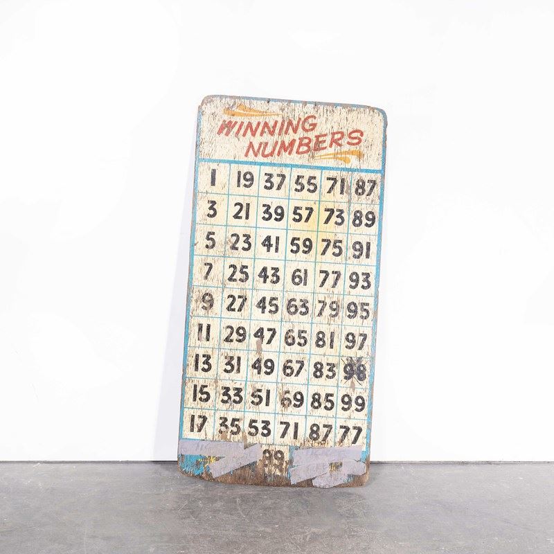 1950'S Original Winning Numbers Large Fairground Sign-merchant-found-2515e-main-638199218105740994.jpg