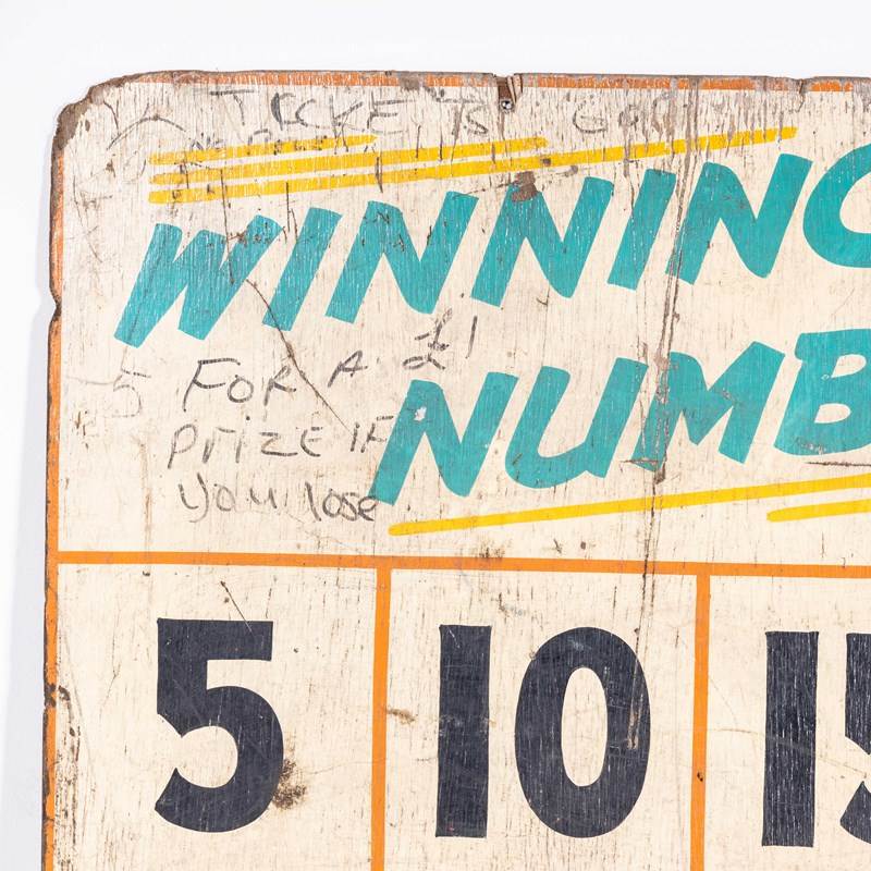 1950'S Original Winning Numbers Large Fairground Sign - Odds-merchant-found-2516b-main-638199220104125960.jpg