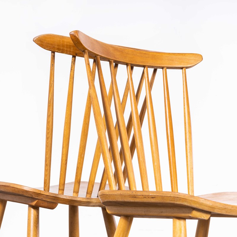 1950 Honey Oak Stickback Chairs - Saddle Seat - By Ton - Pair-merchant-found-2524f-main-638217250387648282.jpg