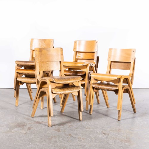 1950’S Children's Lamstak Beech Stacking Dining Chairs – Set Of Ten