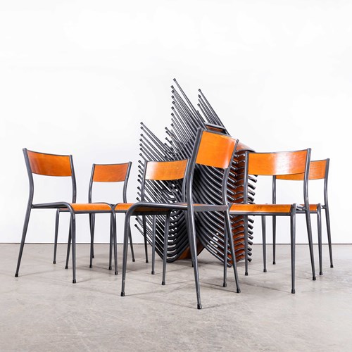 1950'S French Mullca Light  Grey Tapered Leg Dining Chairs - Quantity Available