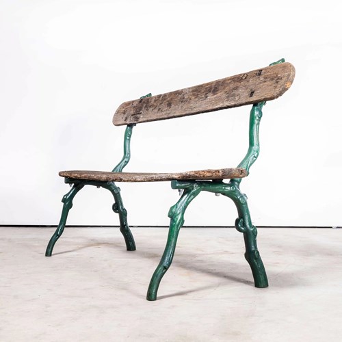 1950'S Original French Garden Bench - Cast Base