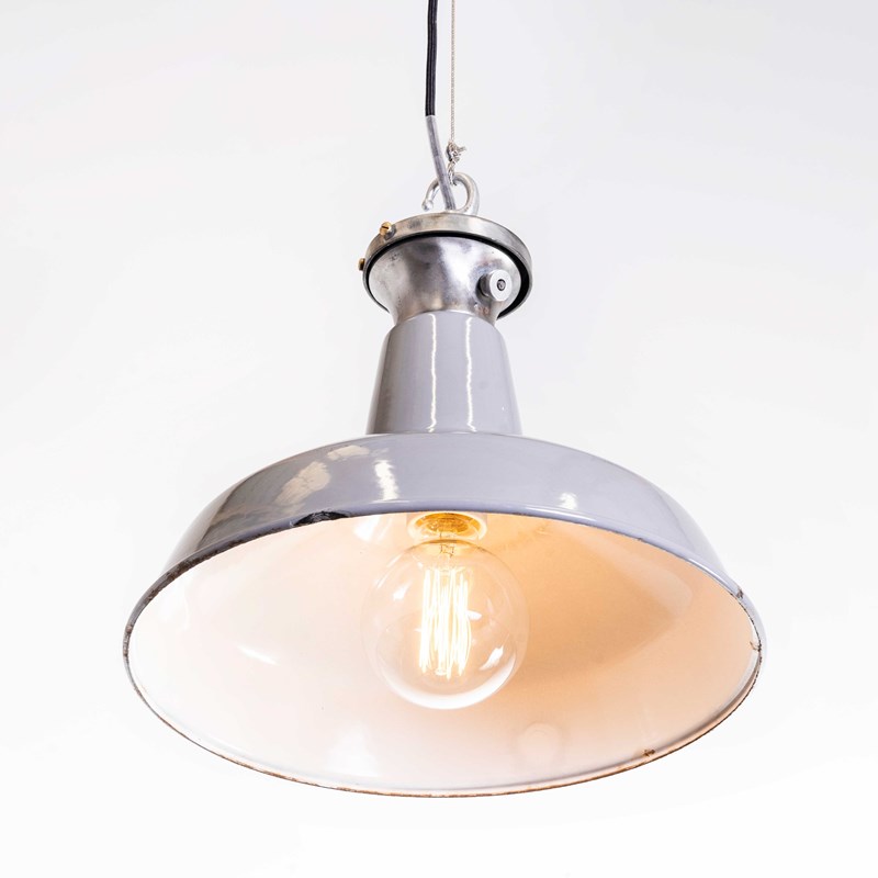 1950'S Industrial White Benjamin Enamelled Pendant Lamps - 16 Inch-merchant-found-2780a-main-638363234258342748.jpg