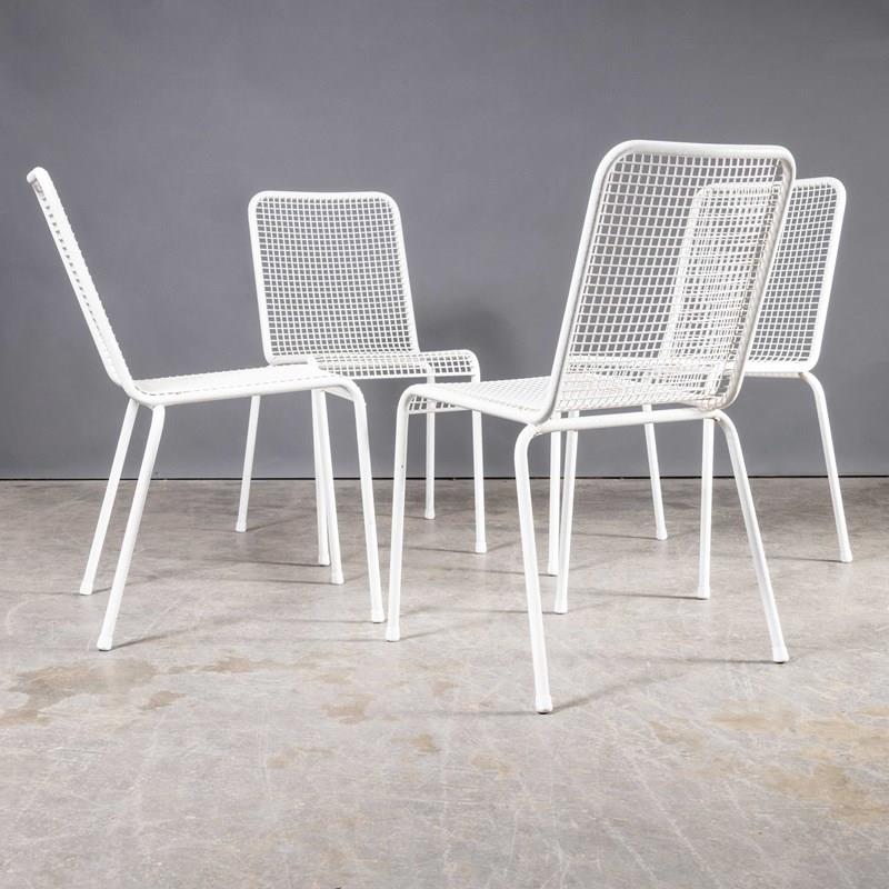 1970'S French Original Wire Mesh White Outdoor Dining Chairs - Set Of Four-merchant-found-28054c-main-638272933442254993.jpg