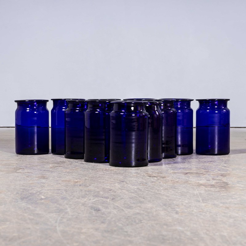 Cobalt Blue Glass Jar - Mid Height Vase - Mouth Blown-merchant-found-2835b-main-638326118782076095.jpg