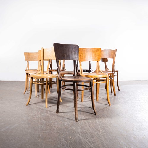 1940'S Bentwood Debrecen Panel Back Dining Chairs - Mixed - Set Of Ten
