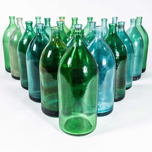 1950'S Green Glass Soda Bottles