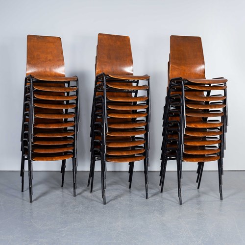 1970'S Dark Oak Tall Back Dining Chairs - Good Qty Available