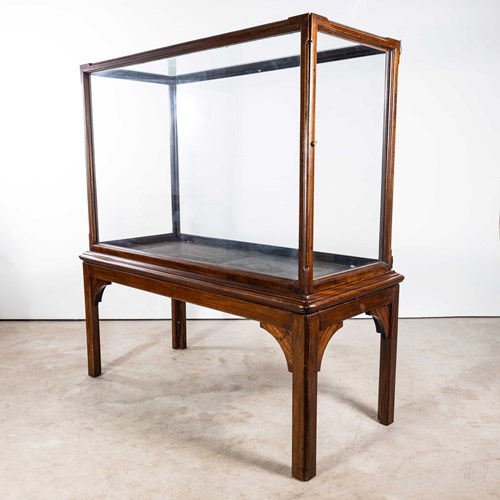 1890'S Large Victorian Mahogany Museum Display Case