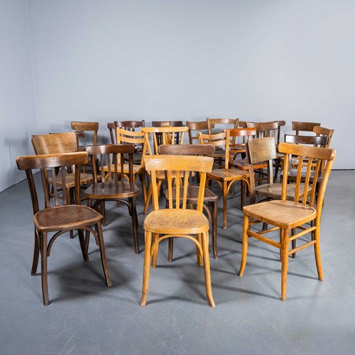  1950'S Classic Mixed Bentwood Pub Dining Chairs