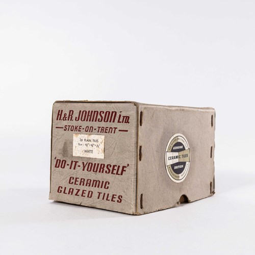 1940'S New Old Stock Card Tile Box - Empty