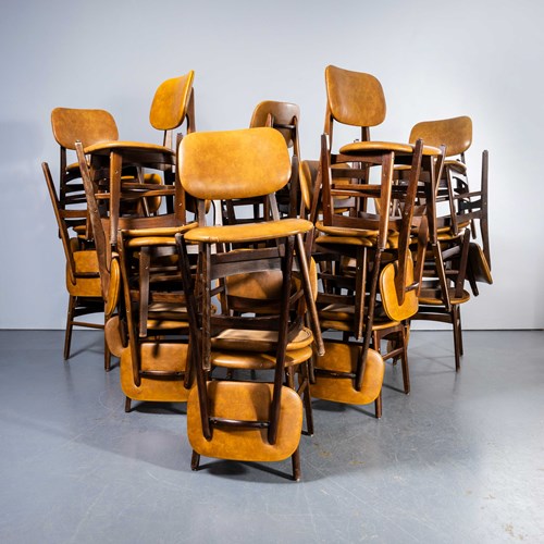  1970'S French Oak Upholstered Dining Chairs
