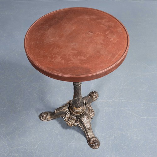 1920'S Original French Cast Bistro Table - Pierre Ouvrier