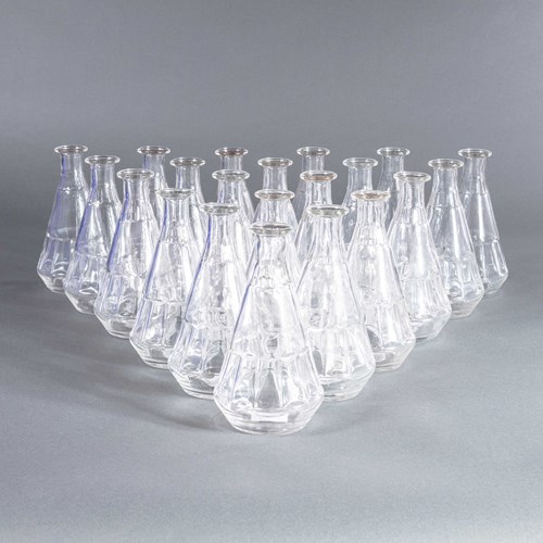 1920'S New Old Stock French Conical Hexagon Glass Carafe