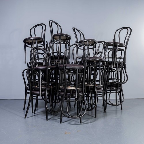 1970'S Bentwood Hoopback Upholstered Dining Chairs