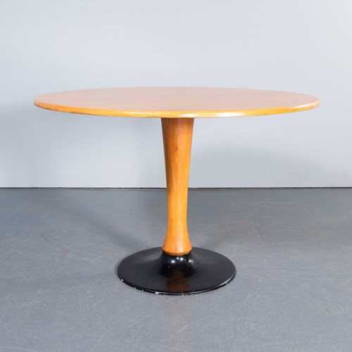 1950'S Round Mid Century Dining Table 110Cm Diameter