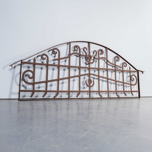 19Th Century Hand Forged Iron Gate Door Topper Arch (3416)