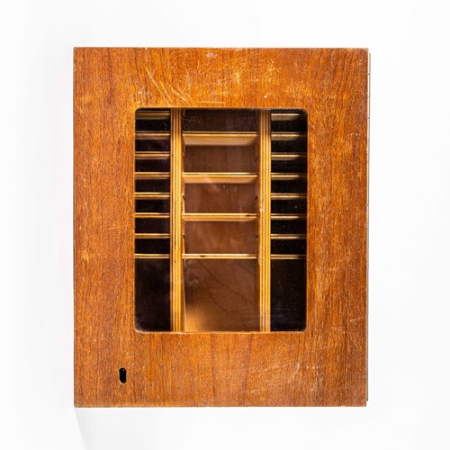 1950’S Small Wooden Office Cabinet