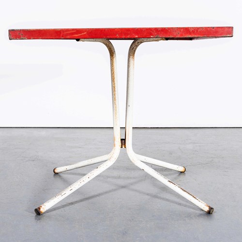 1950'S Classic Café Outdoor Metal Table Large - Tubular Base