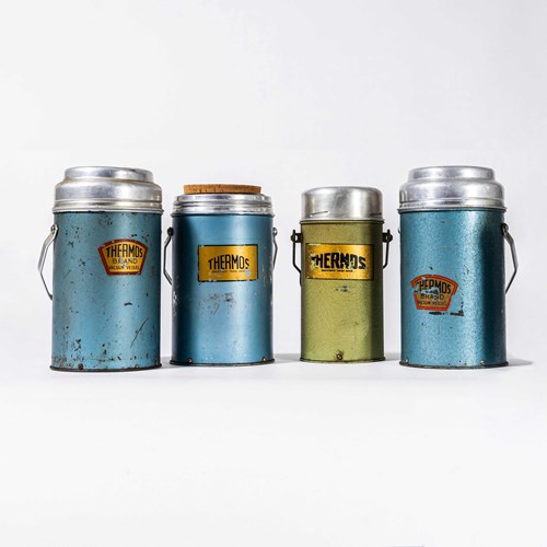  1950'S Original Vintage Metal Flasks