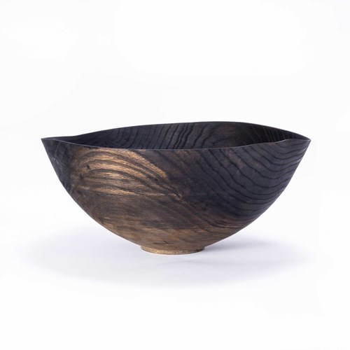 Ebonised Oak Hand Turned Bowl - Tyler & Tara